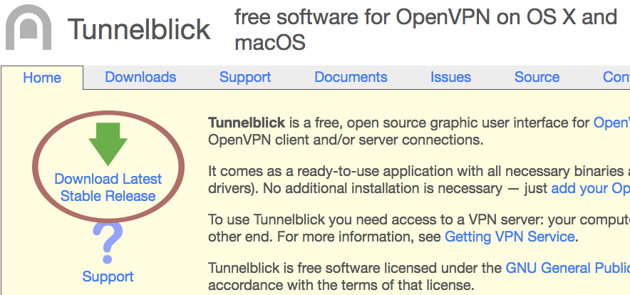 Mac Guide download Tunnelblick software